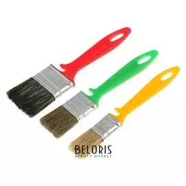 Набор кистей "Акор", ручка пластик, для эмали, дерева и водных лкм, 3 шт