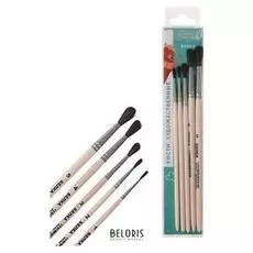 Набор кистей белка 5 штук : 1, 2, 3, 4, 5