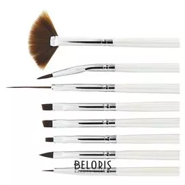 Набор кистей для дизайна ногтей, 8 шт