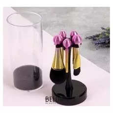 Набор кистей для макияжа, 5 предметов, футляр с подставкой