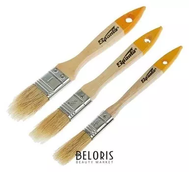 Набор кистей Sparta, 3 шт, плоские 1/2", 3/4", 1" (13, 19, 25 мм)