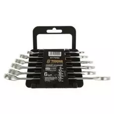 Набор ключей комбинированных в холдере Tundra, Crv, холодный штамп, 8 - 17 мм, 6 шт.