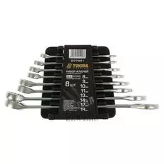 Набор ключей комбинированных в холдере Tundra, Crv, холодный штамп, 8 - 19 мм, 8 шт.