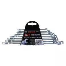 Набор ключей комбинированных в холдере Tundra, хромированные, 6 - 17 мм, 8 шт.