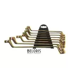 Набор ключей накидных коленчатых в холдере Tundra, желтый цинк, 8 - 22 мм, 8 шт.