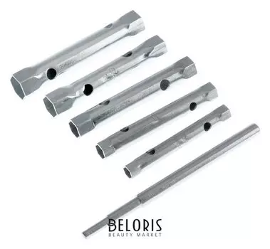 Набор ключей-трубок торцевых Sparta, 6 шт, 8 х 17 мм, вороток, оцинкованные