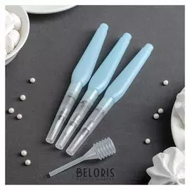 Набор кондитерских кисточек для декорирования 3 шт