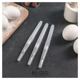 Набор кондитерских кисточек для декорирования "Клякса", 3 шт (15,5×1 см)