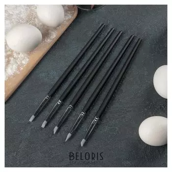 Набор кондитерских кисточек для декорирования «Оникс», 5 шт