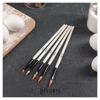 Набор кондитерских кисточек для декорирования «Топаз», 5 шт