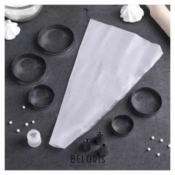 Набор кондитерский «Лориэн», 10 предметов: форма для выпечки 5 шт «круг», 3 насадки, адаптер, мешок