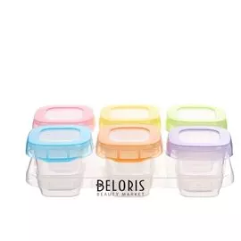 Набор контейнеров для хранения детского питания, 60 мл, 6 шт., на подставке