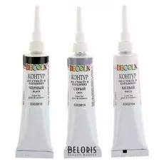 Набор контуров по стеклу и керамике Decola, акрил, 3 цвета, 18 мл