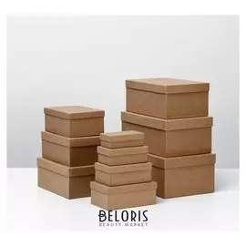 Набор коробок 10 в 1 "Крафт", 30 х 19,5 х 13 - 6 х 11,5 х 4 см