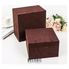 Набор коробок 2 в 1 "Бархат", 22 х 22 х 14 - 19,5 х 19,5 х 12 см