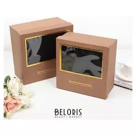 Набор коробок 2 в 1 с окном, 25,5 х 25,5 х 12 - 23,5 х 23,5 х 11 см