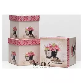 Набор коробок 3 в 1, 16 х 16 х 16 - 13 х 13 х 13 см