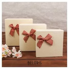 Набор коробок 3 в 1, 18,5 х 18,5 х 9 - 15 х 15 х 7 см