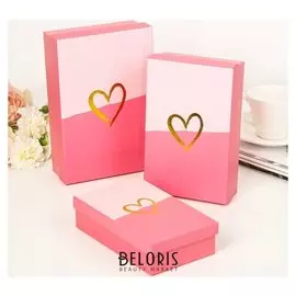 Набор коробок 3 в 1, 22 х 15 х 7 - 18 х 11 х 5 см