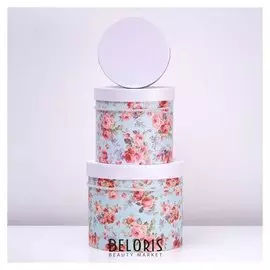 Набор коробок 3 в 1 "Цветы", 23 х 23 х 20 - 15 х 15 х 15 см