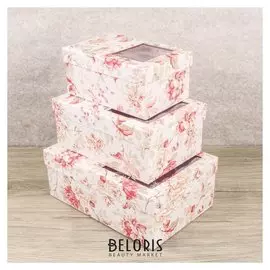 Набор коробок 3 в 1 с окном 29 х 20 х 11 - 20 х 13 х 9 см