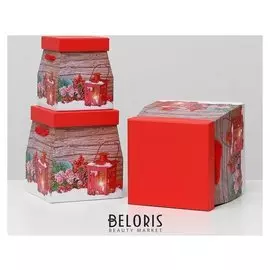 Набор коробок 3 в 1 трапеция, 19,5 х 22 - 12,5 х 15 см