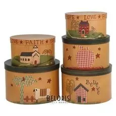 Набор коробок 5 в 1 "Милый дом", 32 х 32 х 20 - 23 х 23 х 13 см