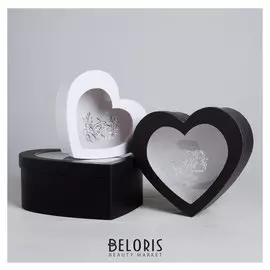 Набор коробок-сердец с PVC «Тебе от меня», 16 х 14 х 6 - 22 х 20 х 9 см