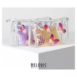 Набор косметичек 2 в 1, отдел на молнии