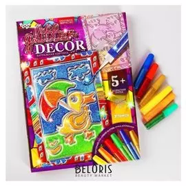 Набор креативного творчества «Витражная картина» серии «glitter Decor» утёнок