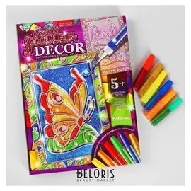 Набор креативного творчества «Витражная картина» серии «glitter Decor» бабочка