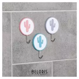 Набор крючков на липучке «Кактусы», 3 шт