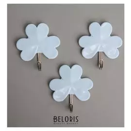 Набор крючков на липучке «Клевер», 3 шт