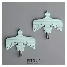 Набор крючков на липучке «Птичка», 2 шт