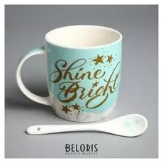 Набор кружка с ложкой Me To You "Shine Bright", 350 мл