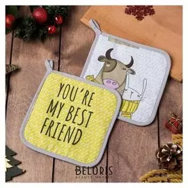 Набор кух."My Best Friend" прихватка 17х17 - 2шт. 35% хл,65% п/э