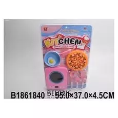 Набор кухонная плита на батарейках с посудой и продуктами