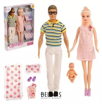 Набор кукол Дружная семьяс аксессуарами