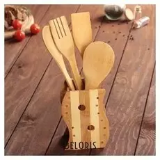 Набор кулинарный, 4 предмета, на подставке