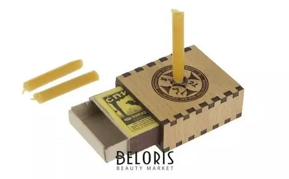 Набор ларец желаний "Будь счастлив" со свечками, 5,2х4,5х2 см