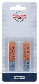 Набор ластиков 2 штуки Koh-i-noor Blue Star 56-60, красно-синий, блистер