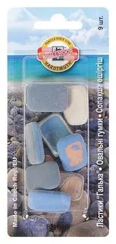 Набор ластиков 9 штук Koh-i-noor 6510, овальные, блистер