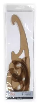 Набор лекал №3 3 штуки, пластиковый, коричневый тонированный, в пакете с европодвесом