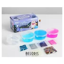 Набор лизунов «Слайм. загадай желание. галактика», светящихся в темноте