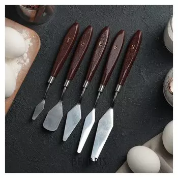 Набор лопаток кондитерских, 5 шт, 22х2х1,5 см