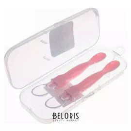 Набор ложек, 2 шт., в контейнере для хранения, цвет розовый