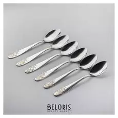 Набор ложек чайных «Букет», H=15 см, 6 шт