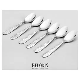 Набор ложек чайных «Соты», H=15 см, 6 шт.