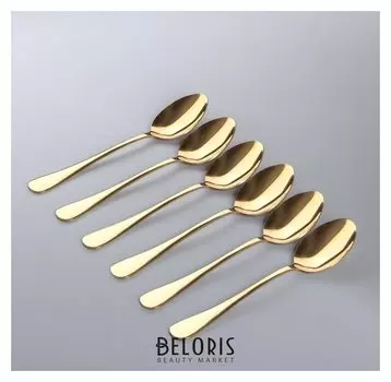 Набор ложек столовых «Голд», H=20,5 см, 6 шт