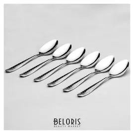 Набор ложек столовых «Колосок», H=19 см, 6 шт, толщина 2 мм